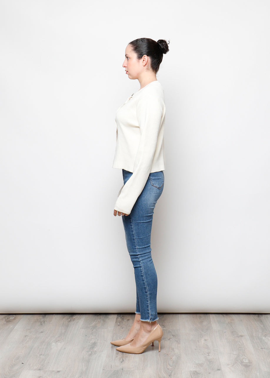 Cardigan con bottoni in 100% cotone