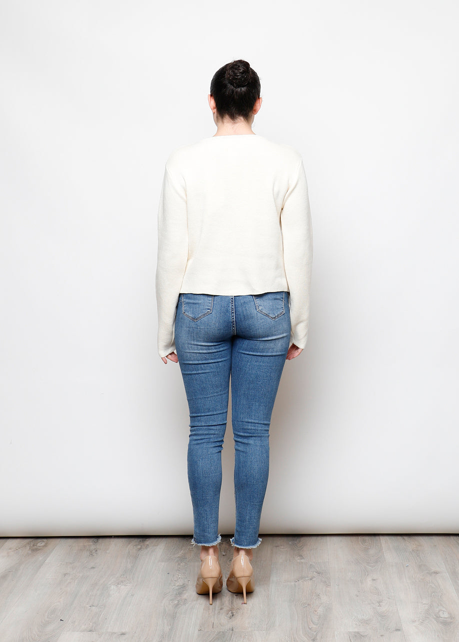 Cardigan con bottoni in 100% cotone