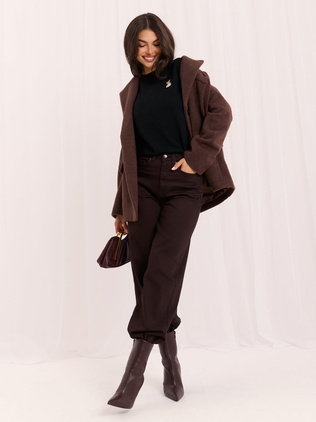 Charlie - Maglione Casual in Viscosa con Ricamo Orsetto