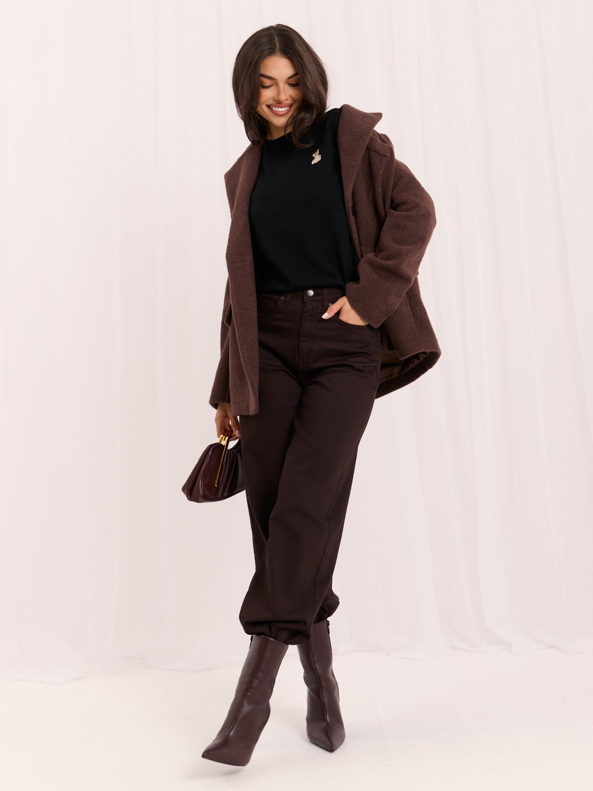 Charlie - Maglione Casual in Viscosa con Ricamo Orsetto
