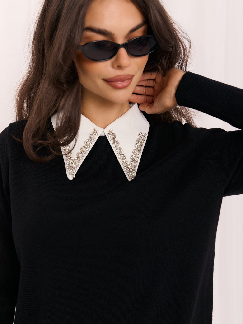 Charlotte - Maglione Elegante in Viscosa con Colletto