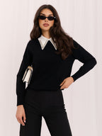 Nero / Taglia unica Charlotte - Maglione Elegante