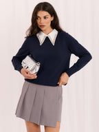 Charlotte - Maglione Elegante in Viscosa con Colletto