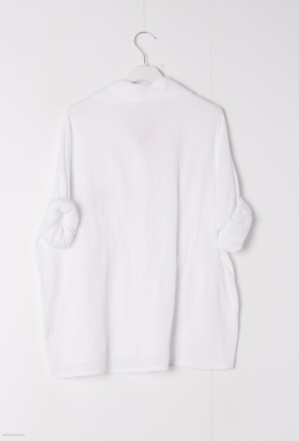 Camicia aperta con bottoni in 100% cotone Palma ricamata