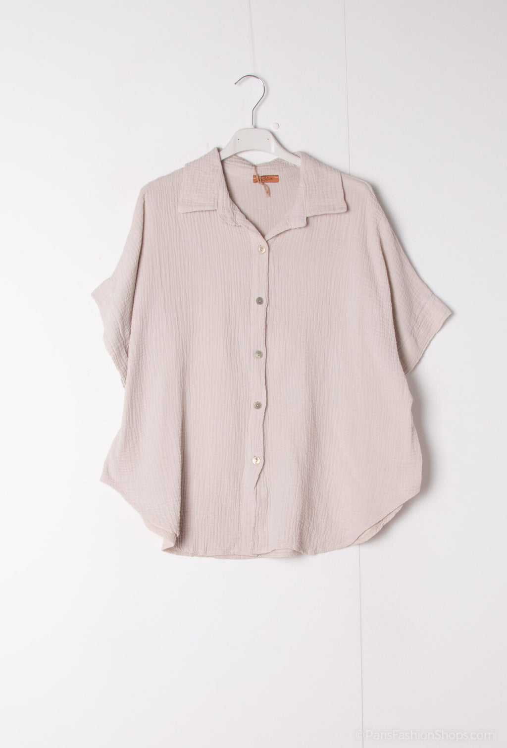 Camicia aperta con bottoni in 100% cotone
