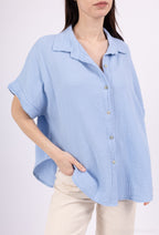 Camicia aperta con bottoni in 100% cotone