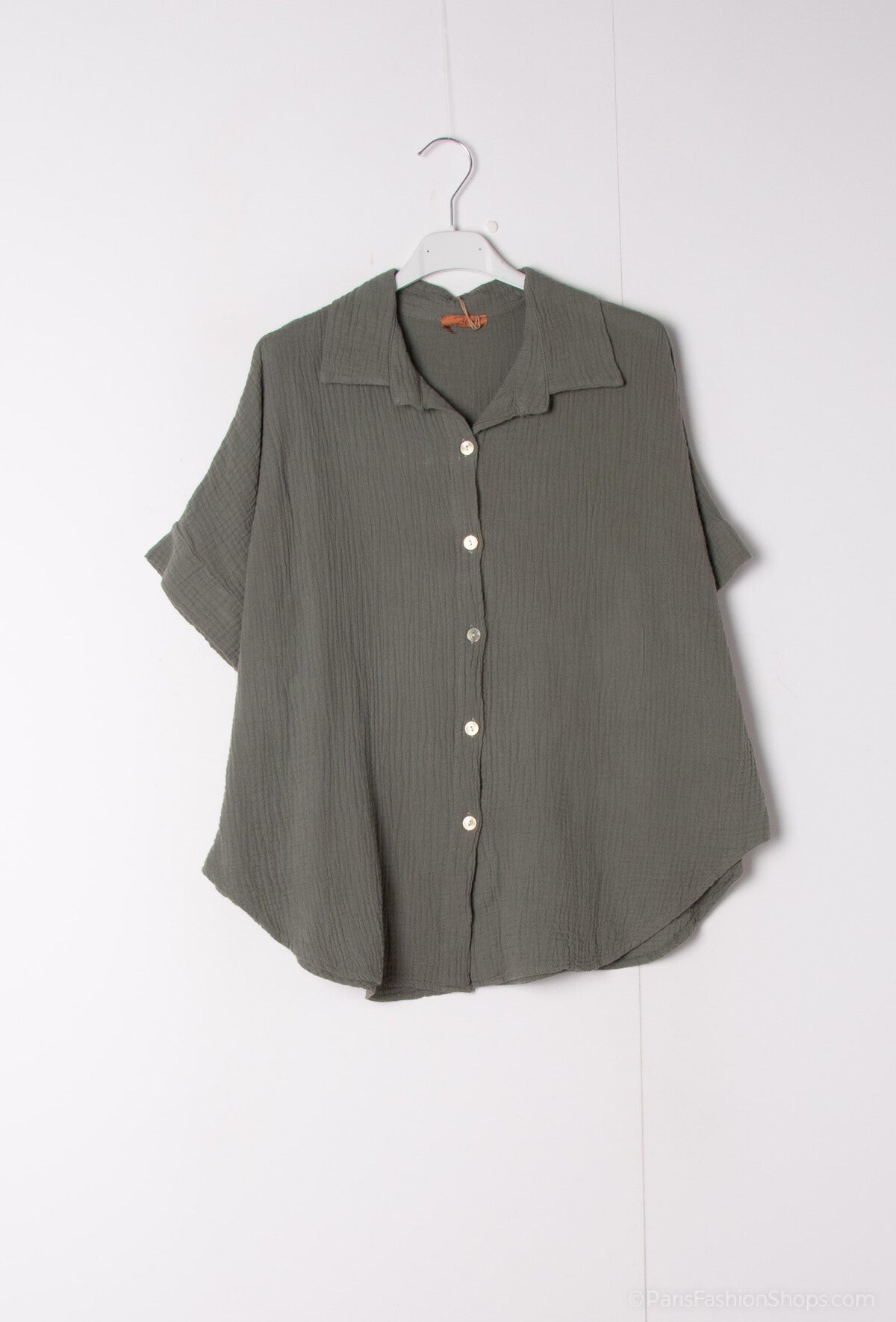 Camicia aperta con bottoni in 100% cotone