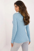 Collo alto model da donna a motivo traforato - 203188