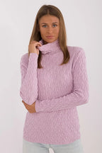 Collo alto model da donna a motivo traforato - 203188