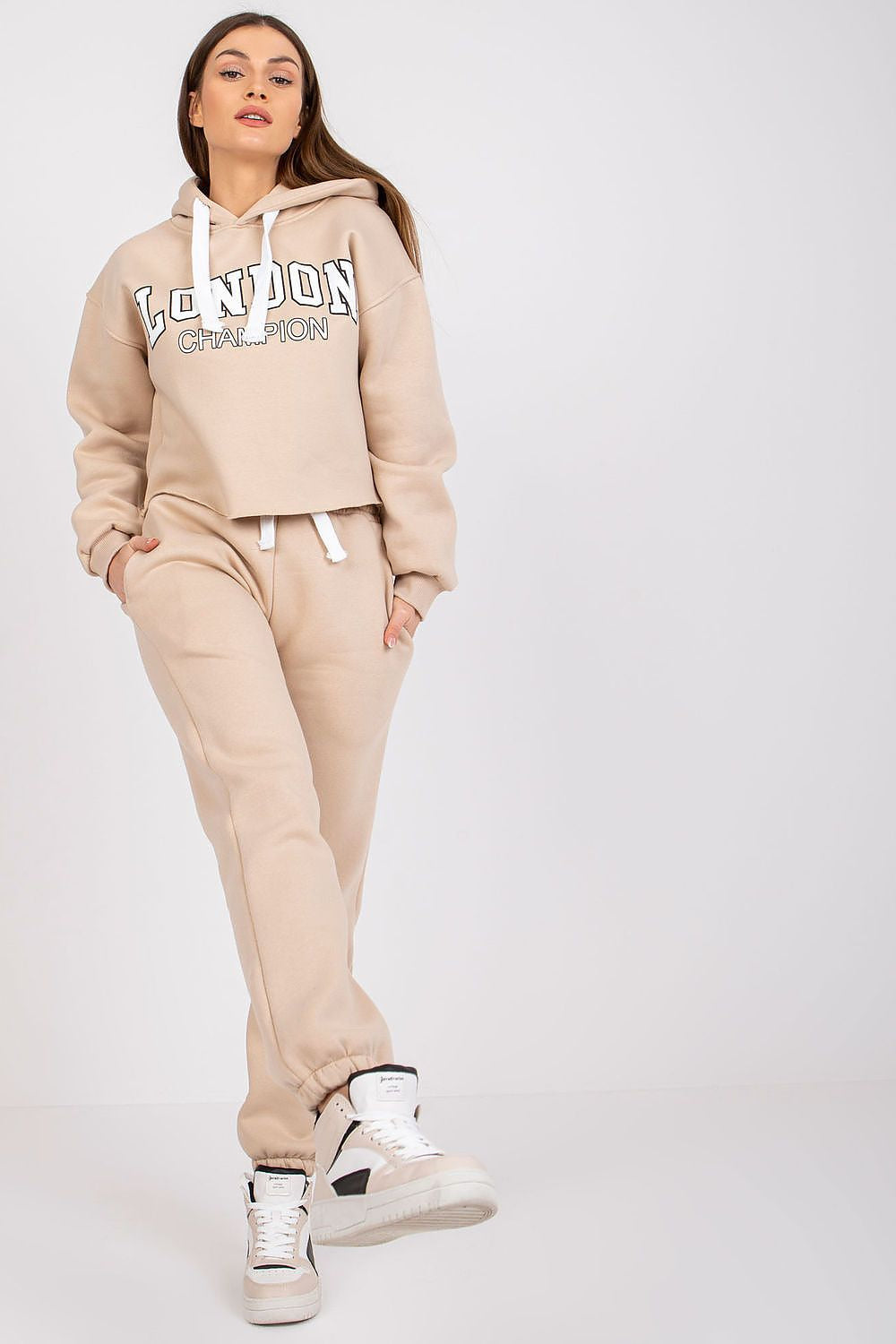 Beige / Universale Completo casual felpa e pantaloni