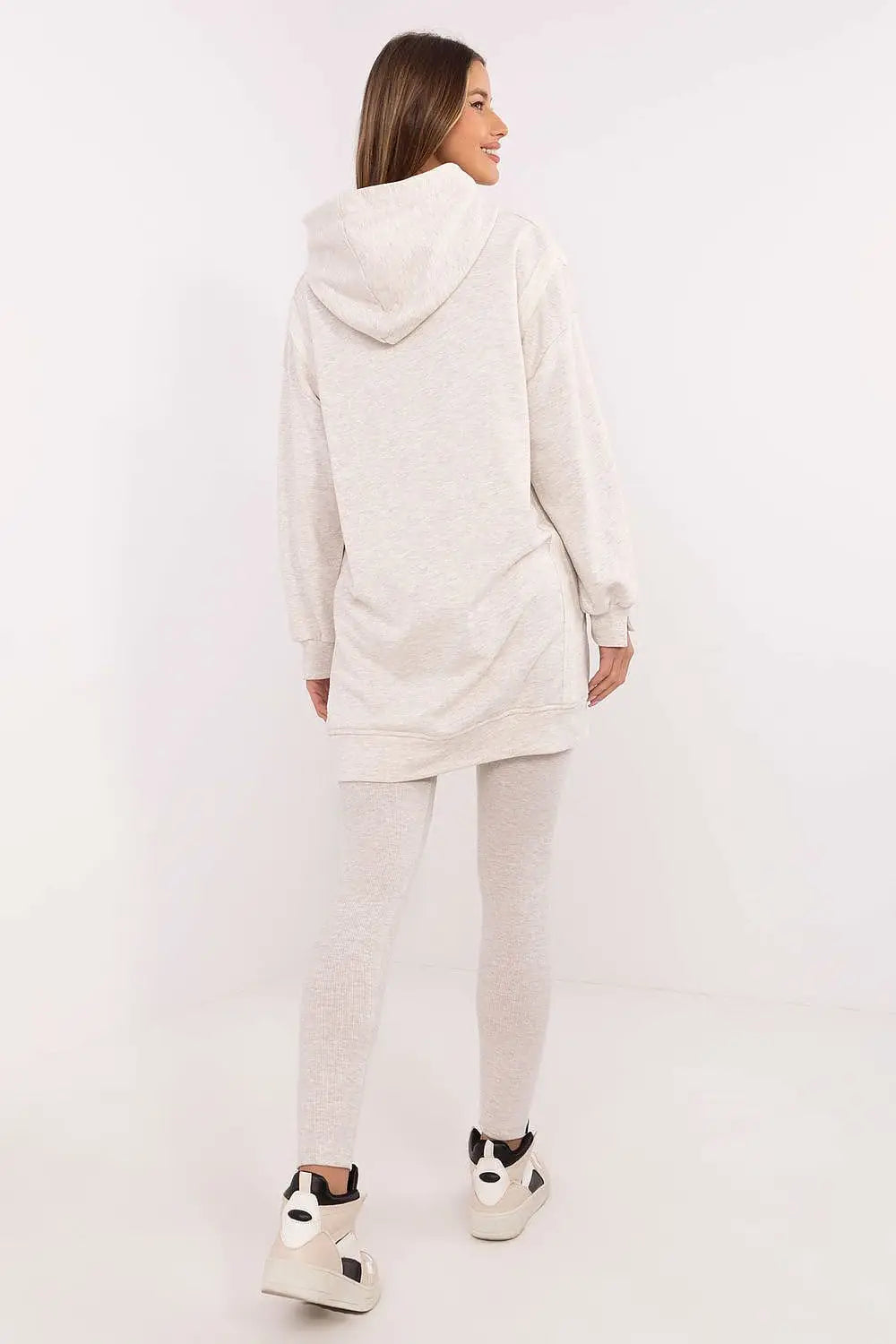 Completo composto da una lunga felpa e leggings - 206084