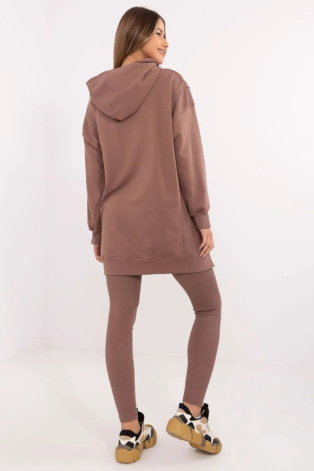 Completo composto da una lunga felpa e leggings - 206084