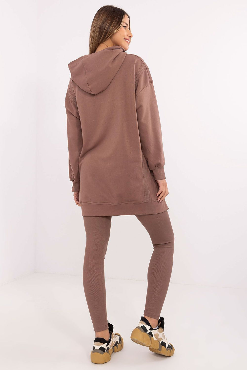 Completo composto da una lunga felpa e leggings - 206084