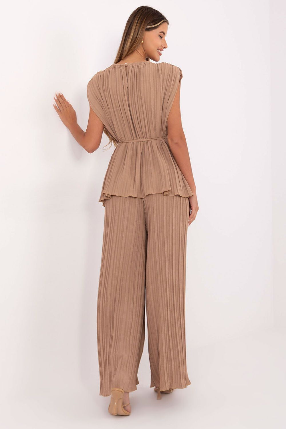 Completo da donna plissettato top + pantaloni - 215405