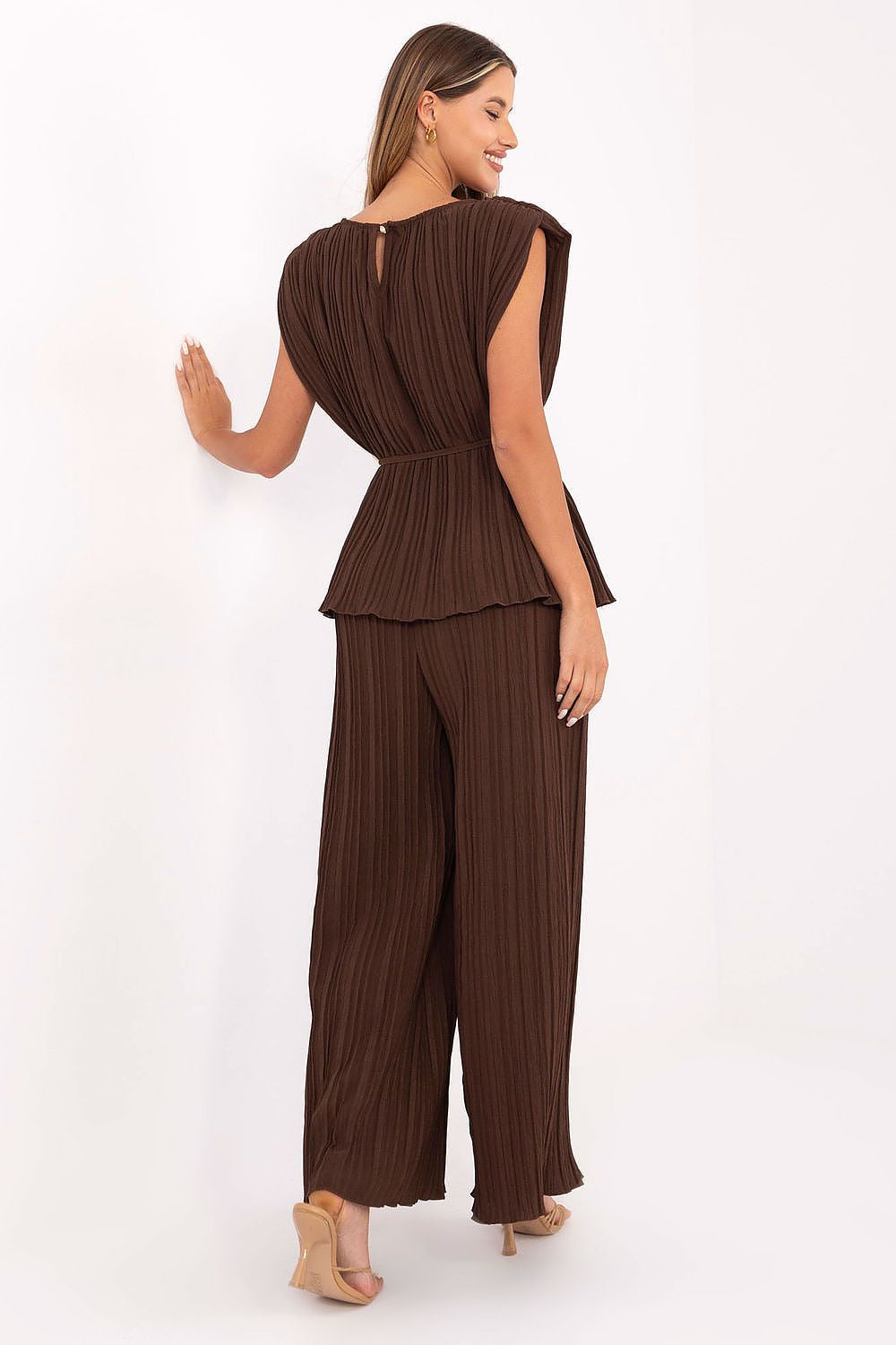 Completo da donna plissettato top + pantaloni - 215405