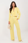 Giallo / Universale Completo giacca crop + pantaloni