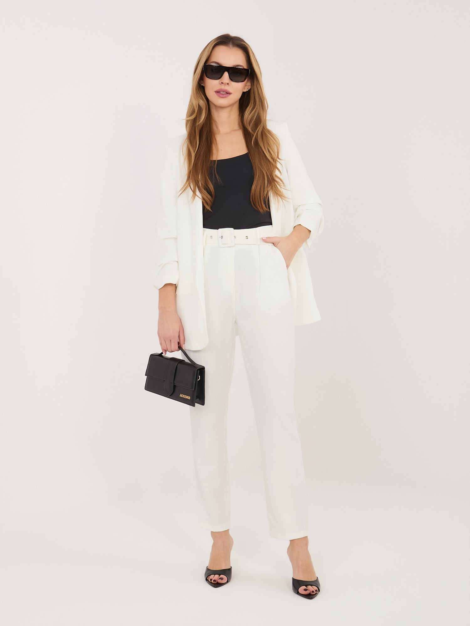 Bianco / S/M Completo Giacca e Pantaloni 7/8 (Maxine)