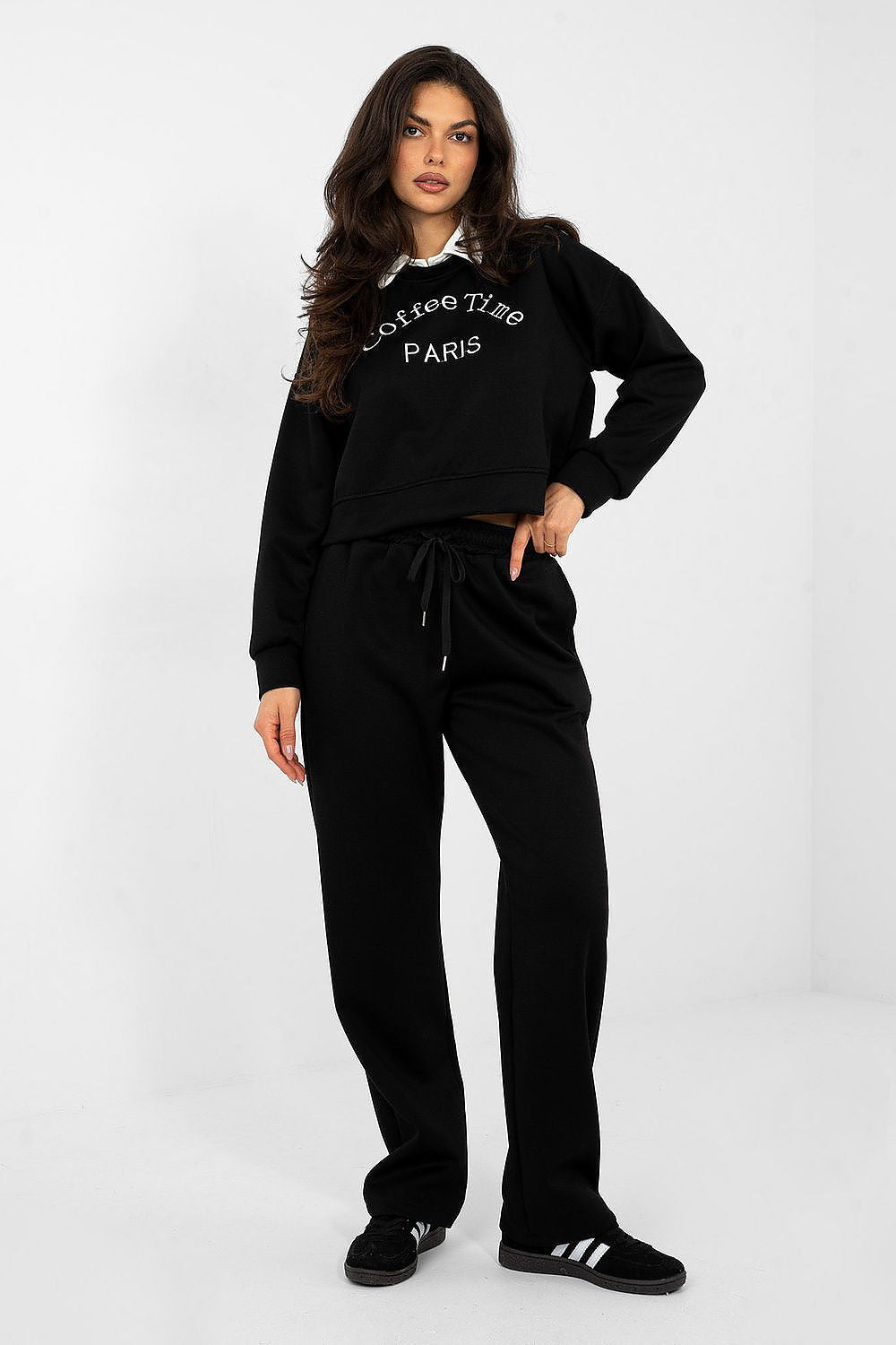 Nero / Universale Completo jogging in misto viscosa - EMMA