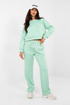 Verde / Universale Completo jogging in misto viscosa - EMMA