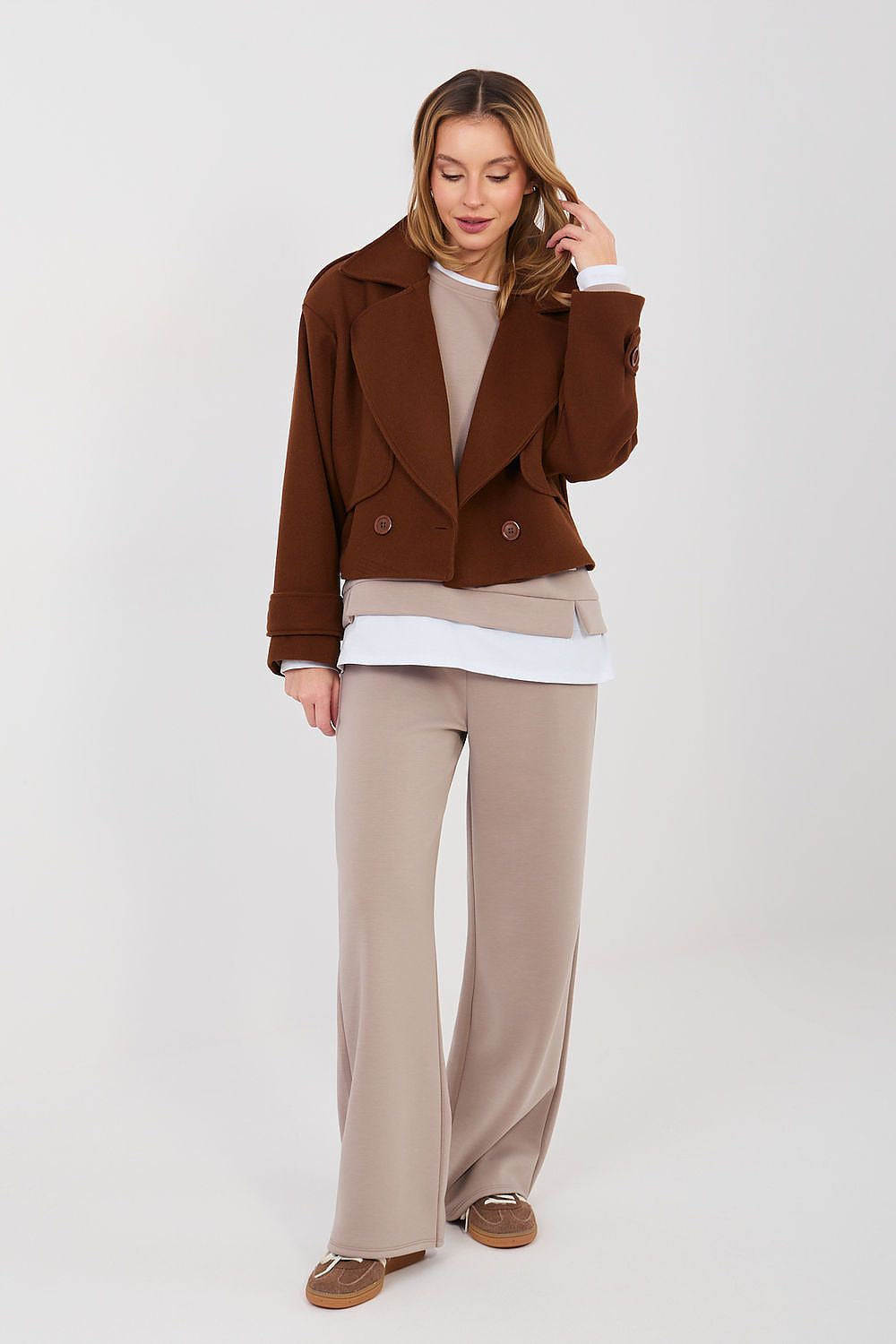 Beige / Universale Completo jogging in viscosa