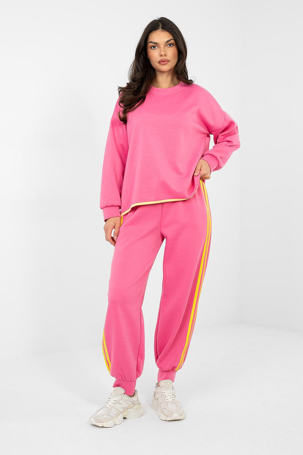 rosa / universale Completo jogging in viscosa elasticizzata
