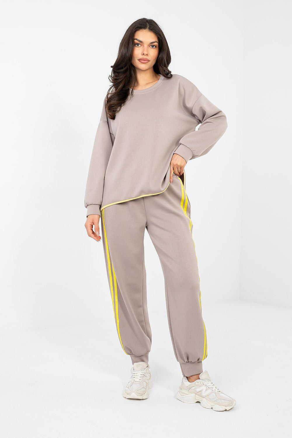 beige / universale Completo jogging in viscosa