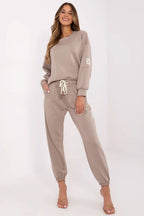 Beige / Universale Completo sportivo da donna in cotone