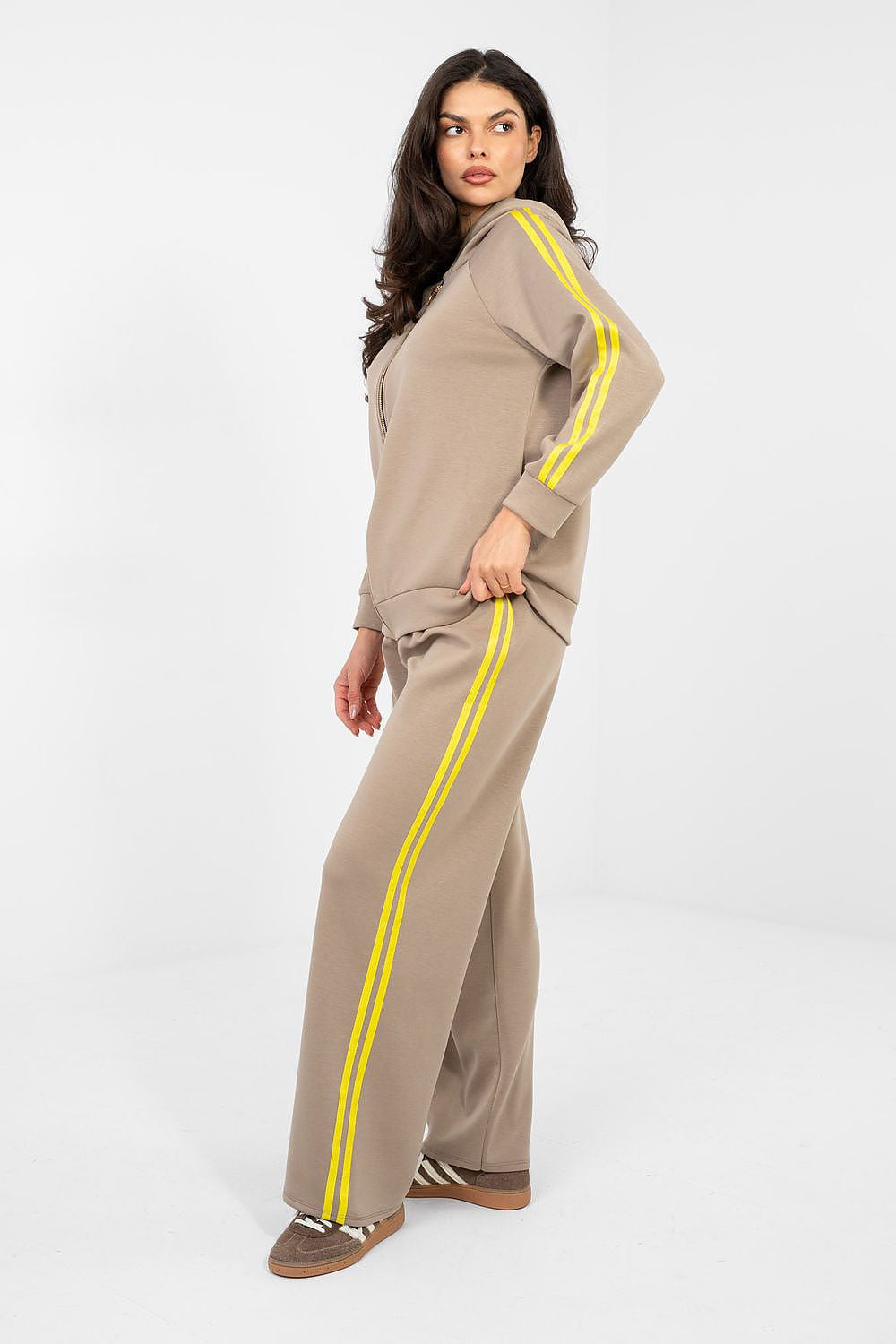 Completo sportivo donna con felpa cappuccio e zip - EMILY