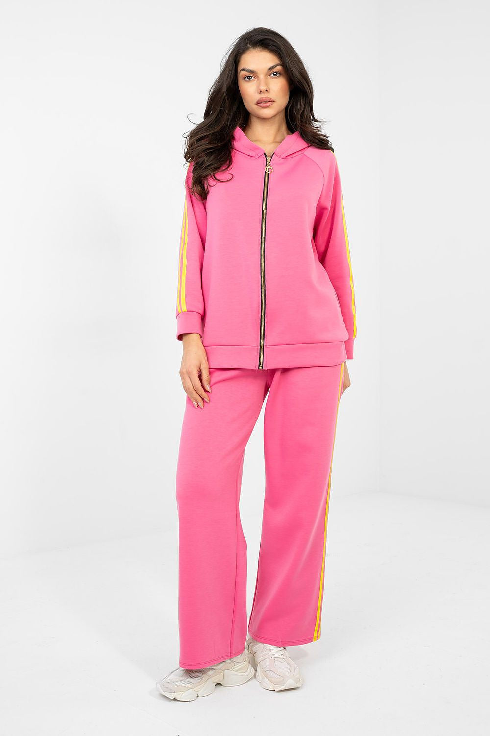 Completo sportivo donna con felpa cappuccio e zip - EMILY
