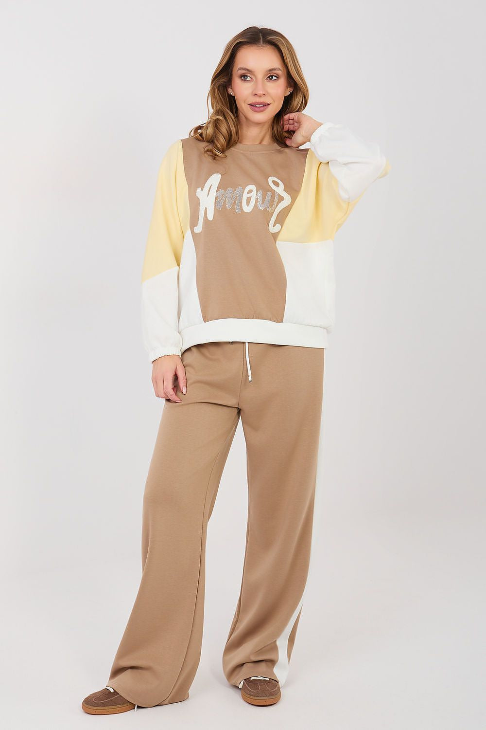 Beige / Universale Completo tuta in morbidissima viscosa