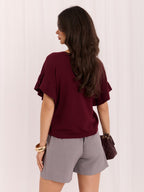 Coraline - Maglione Morbido Elegante a Maniche Corte