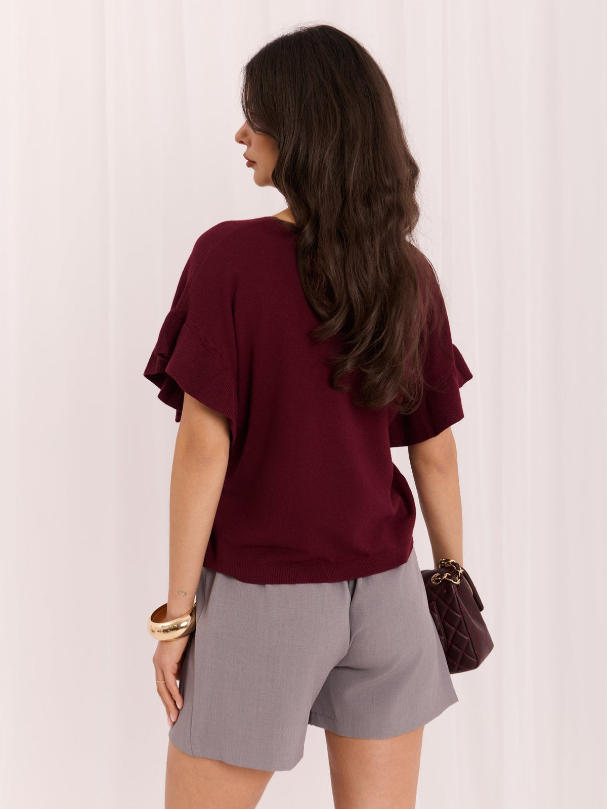 Coraline - Maglione Morbido Elegante a Maniche Corte