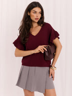 Coraline - Maglione Morbido Elegante a Maniche Corte