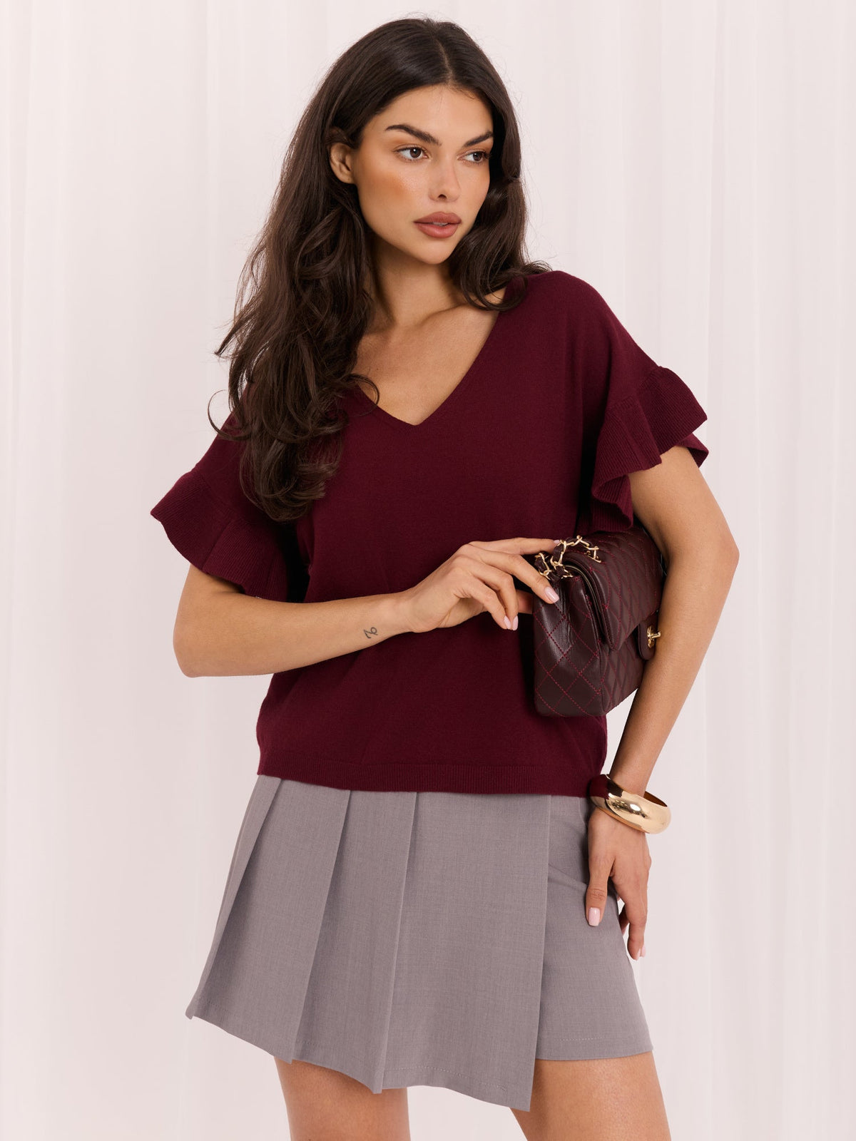 Coraline - Maglione Morbido Elegante a Maniche Corte