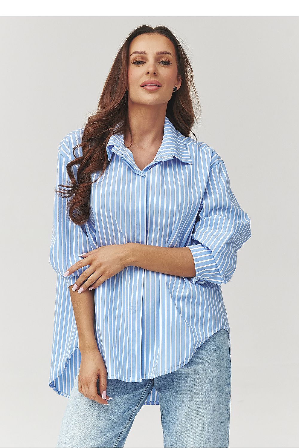  Camicia a manica lunga  model 223361 Makadamia 