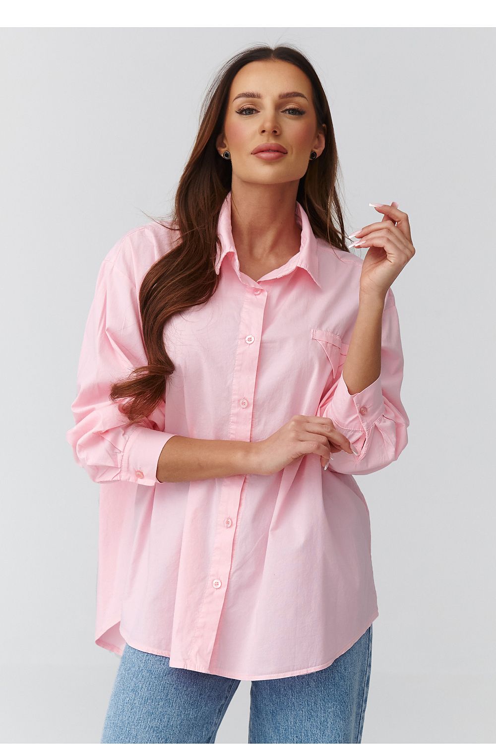  Camicia a manica lunga  model 224100 Makadamia 