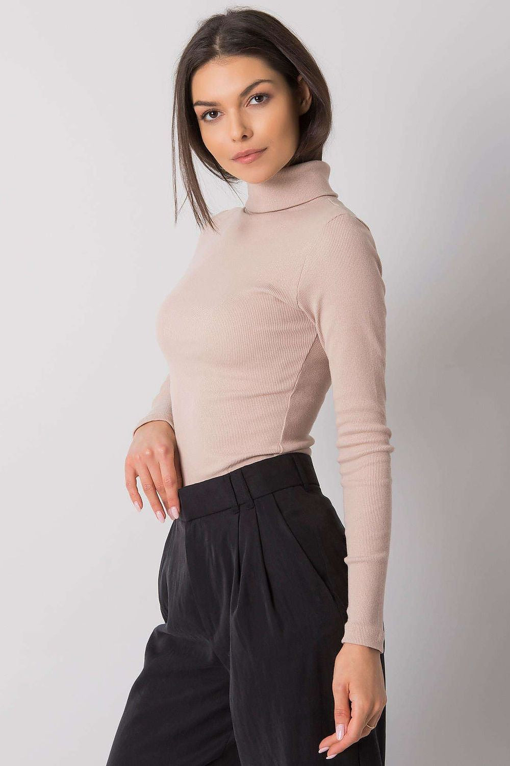 Dolcevita in cotone a costine - 173403