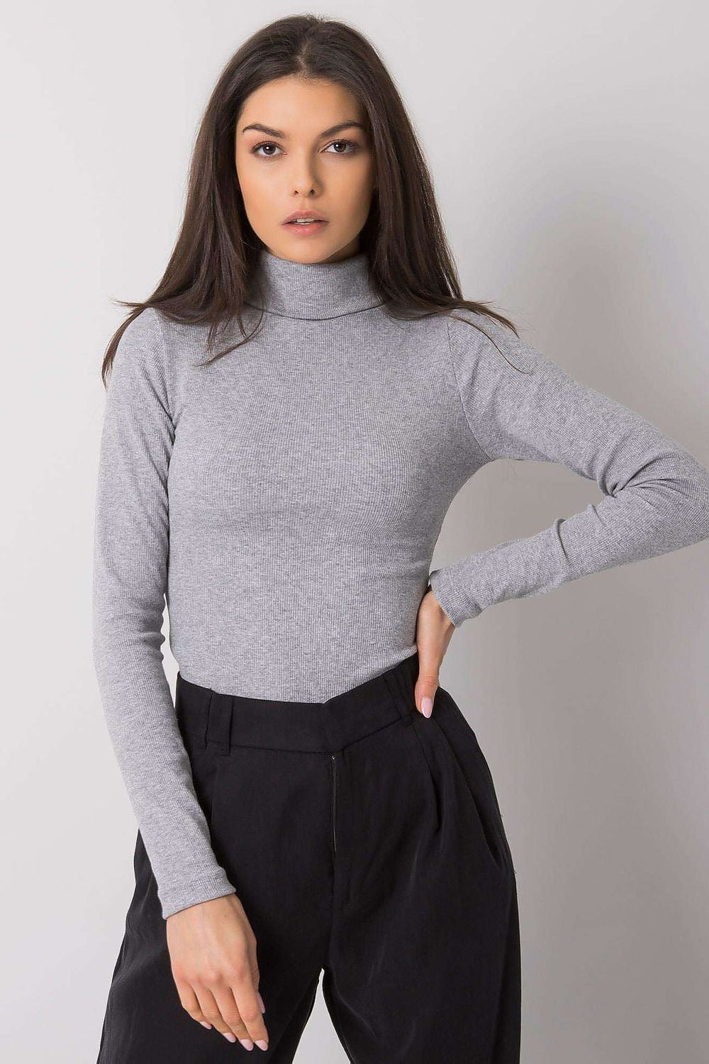 Dolcevita in cotone a costine - 173403