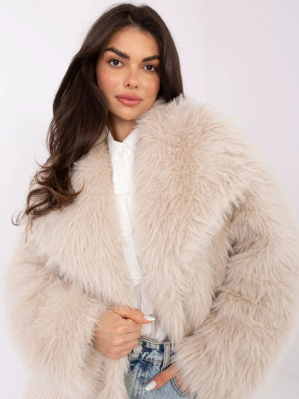 Eco-pelliccia corta da donna - 221418