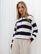 Elana - Maglione Elegante Stile Polo da Donna in Viscosa