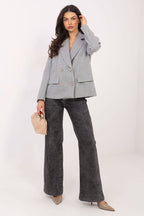 Grigio / Universale Elegante cappotto corto da donna