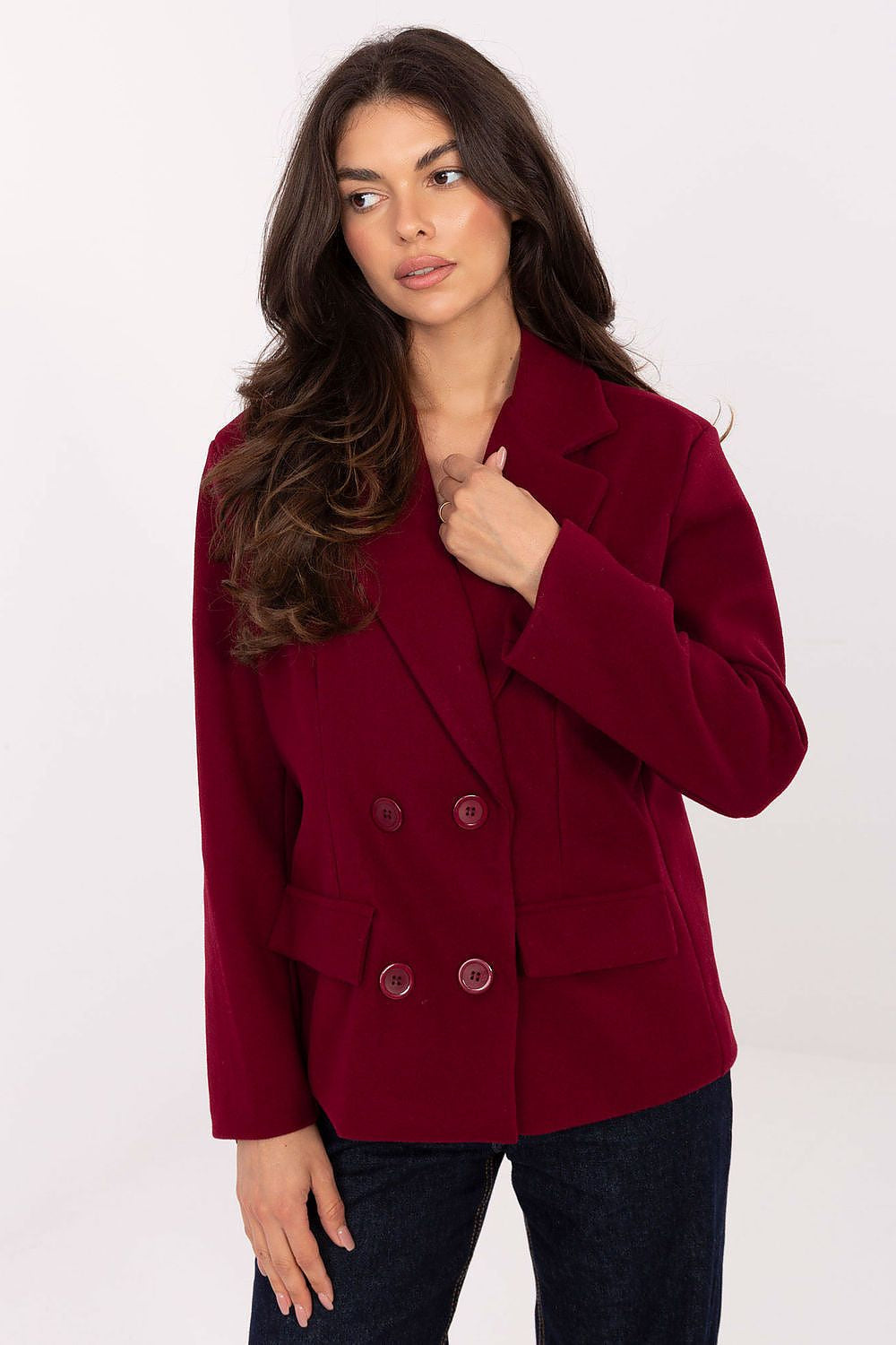Rosso / Universale Elegante cappotto corto da donna