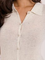 Eliana - Cardigan Elegante a Costine con Colletto Stile