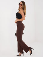 Estrella - Pantaloni da Donna a Gamba Dritta Vita Alta