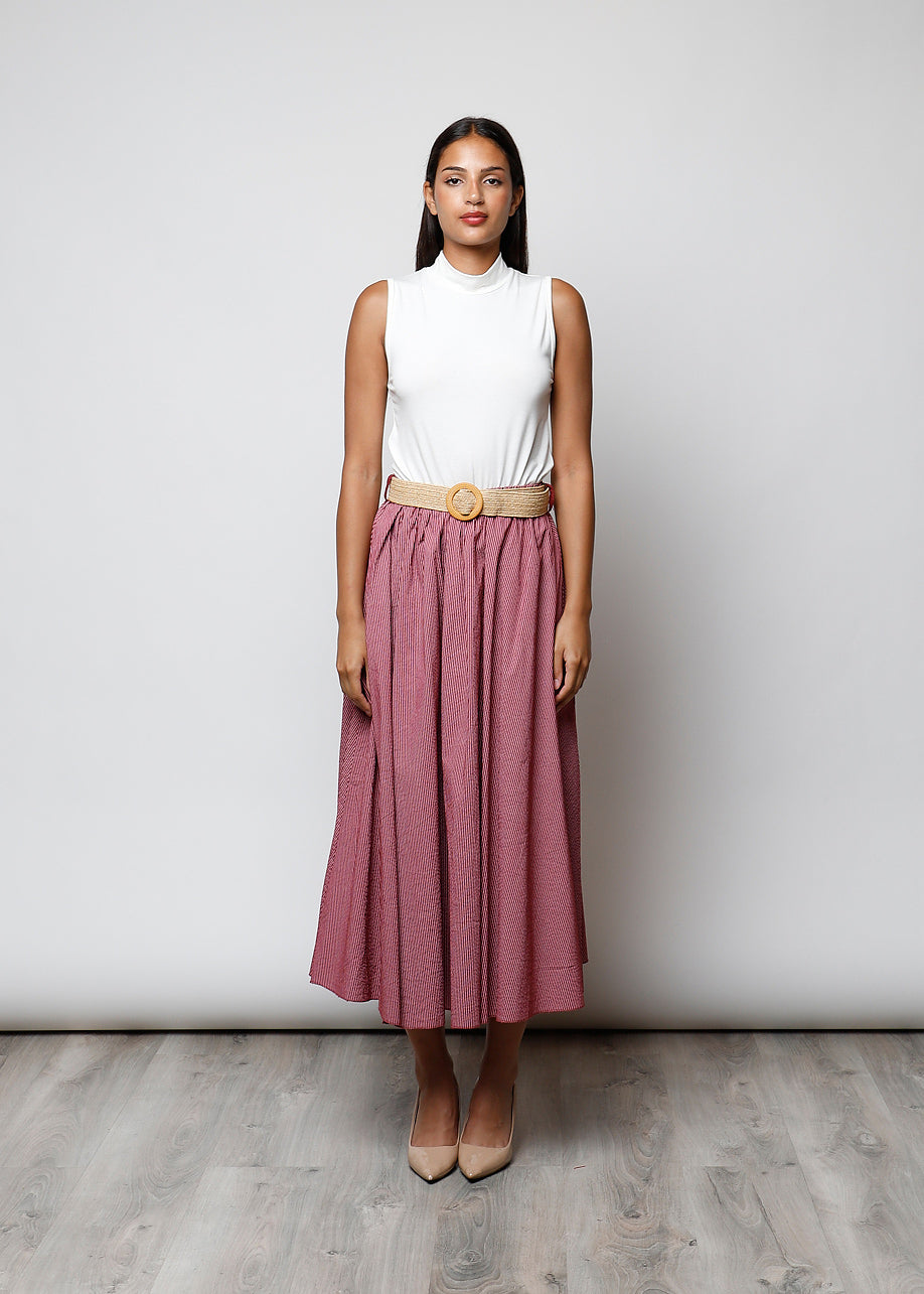 Gonna con cintura in 100% cotone - 702221