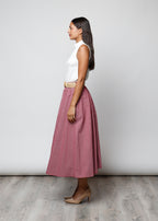 Gonna con cintura in 100% cotone - 702221