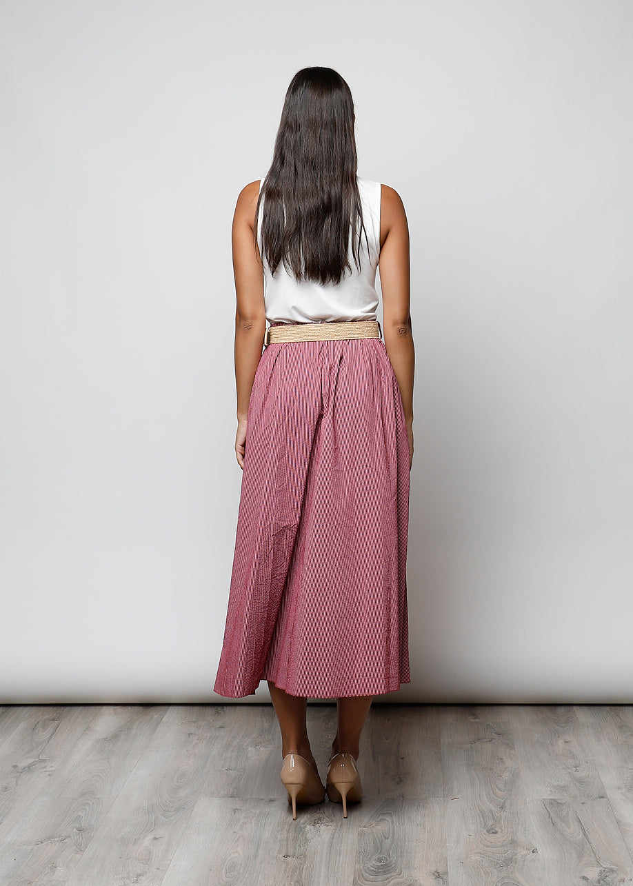 Gonna con cintura in 100% cotone - 702221