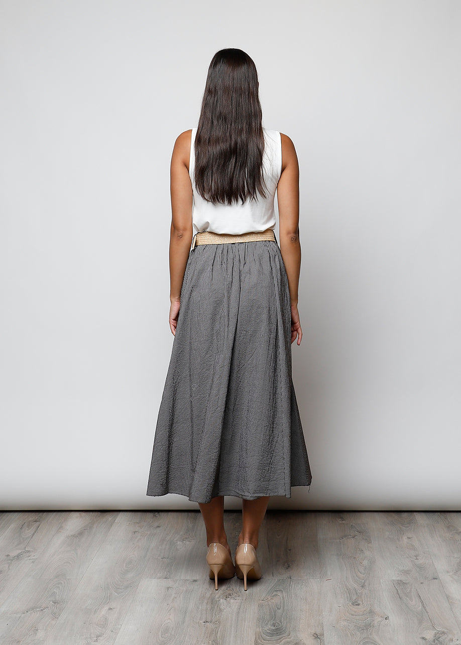 Gonna con cintura in 100% cotone - 702221