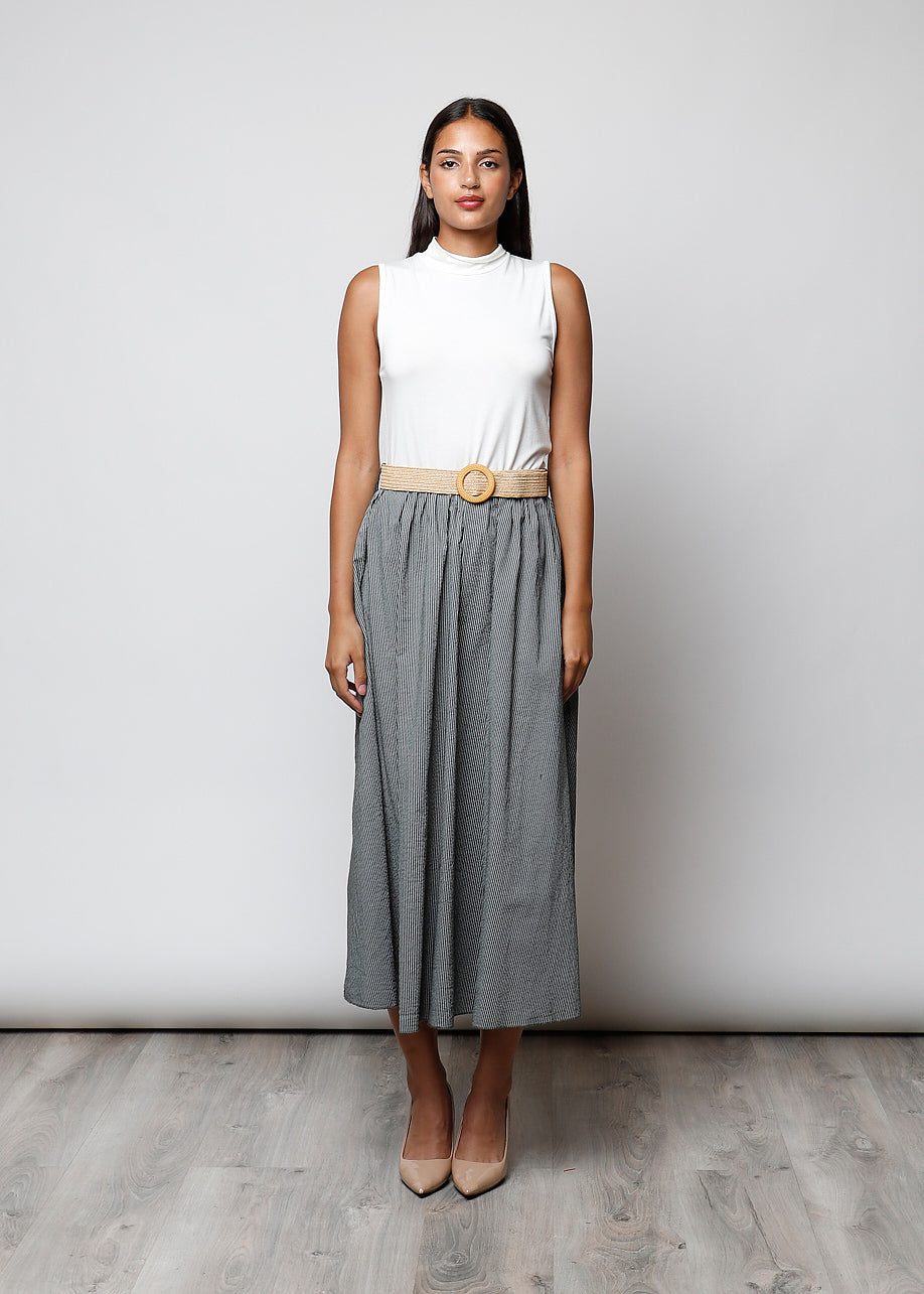 Gonna con cintura in 100% cotone - 702221