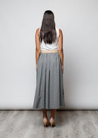Gonna con cintura in 100% cotone - 702221